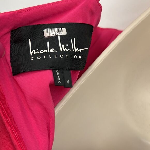 Nicole Miller Pink and Purple Asymmetrical dress size 4 - Picture 12 of 16